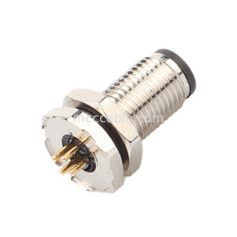 Conector circular M5 código-A série impermeável painel flange PCB macho Socket suporte 3-core e 4-core personalização IP67