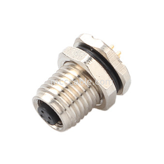 Conector circular M5 código-A 4Pin Waterproof Series Female Mates com M5 painel flange soquete masculino PCB