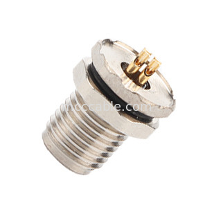 Conector industrial circular à prova d'água M5 Código-A 4Pin Panel Flange PCB Female Socket IP67