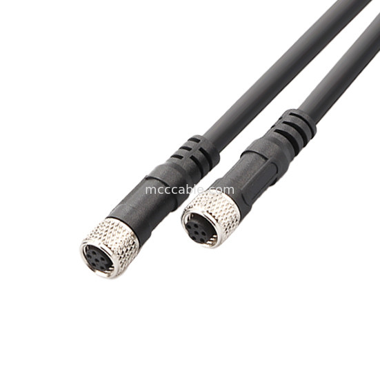 Conector industrial M8 Injeção moldado conector circular à prova d'água macho fêmea 6 pin