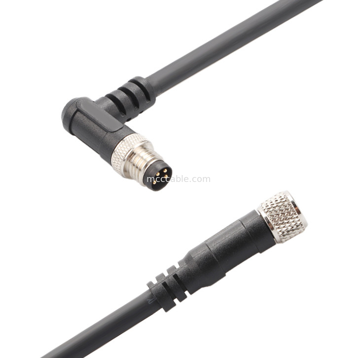 Conector industrial M8 Injeção moldado conector circular à prova d'água macho fêmea 6 pin