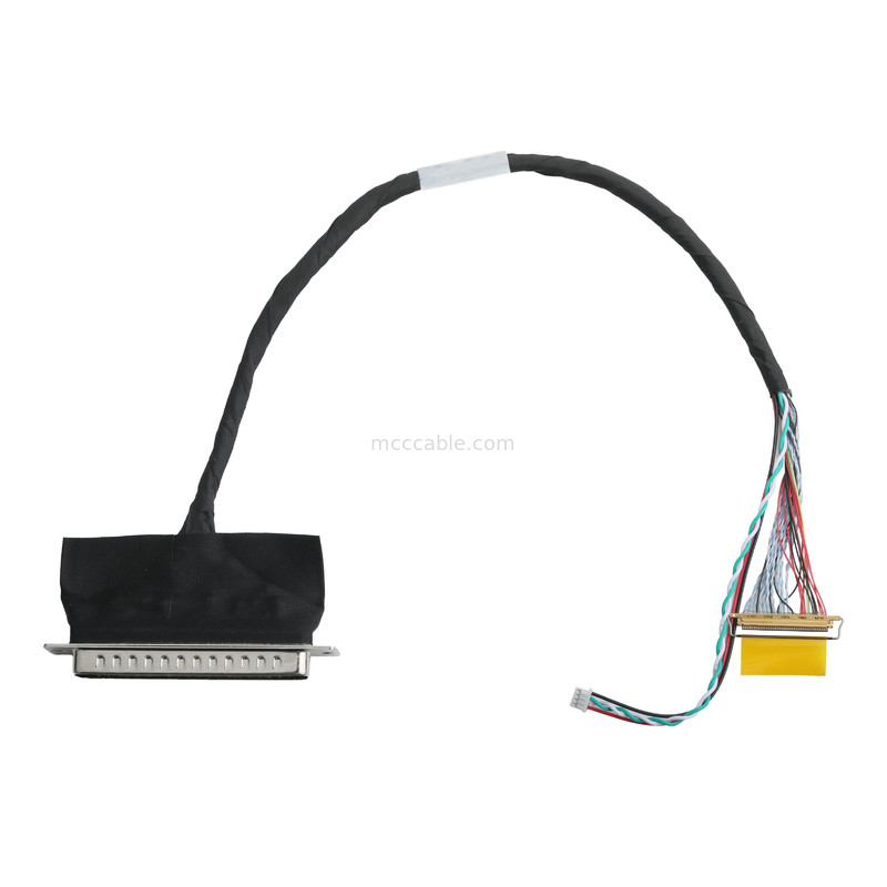 Associação de cabos LVDS D-SUB macho para Molex 51021-0400 e 20453-240T-01 conector de fio OEM/ODM