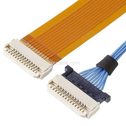 Cabo Micro Coaxial Horizontal 0,5 mm Pitch DW-5 20598-008T-02 Receptacle Plug 8 Pin