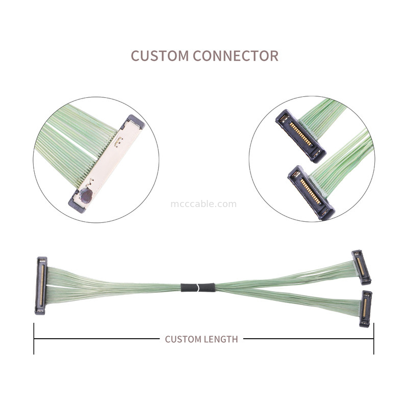 35P Micro Cable Coaxial 20380-035t-06 Lvds Conector 0,4 mm Ângulo direito de inclinação
