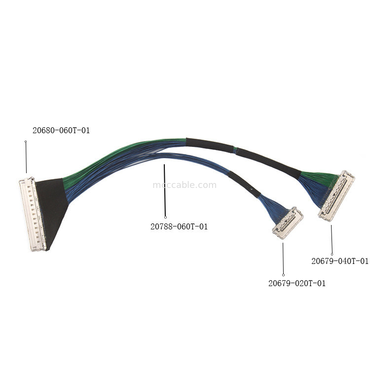 60 PIN Cabo Micro Coaxial EMI Cable de proteção 20788 060T 01