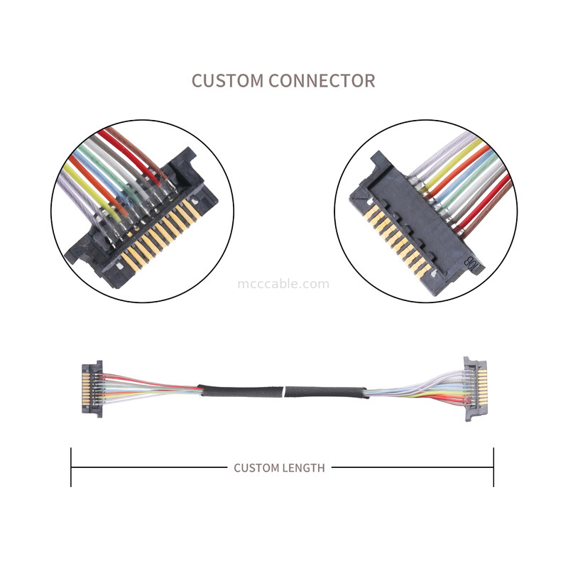 Conector de cabo coaxial de Lvds para o Pin do passo 10 do monitor DW-5 20598-010T-02 0.5mm do Lcd