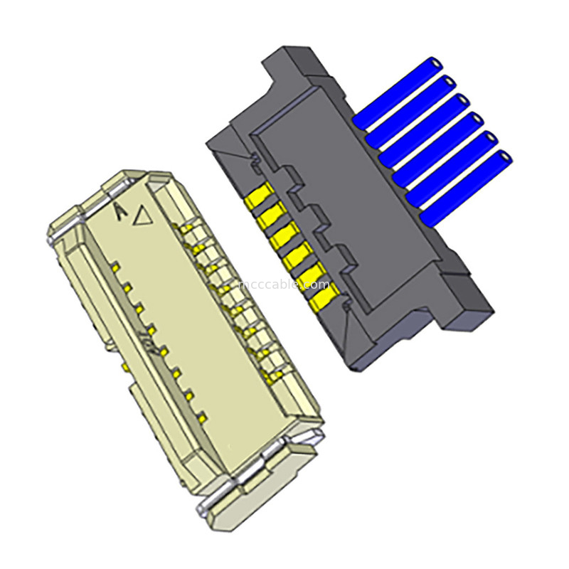 Conector de cabo coaxial de Lvds para o Pin do passo 10 do monitor DW-5 20598-010T-02 0.5mm do Lcd