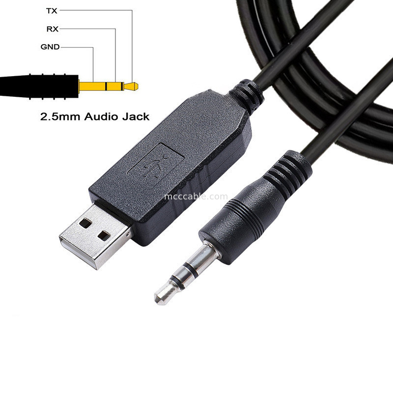 FTDI Chip TTL-232R-3V3-AJ USB para TTL Cable Serial 3.5mm 2.5mm Jack de áudio Especificações Custom Harness