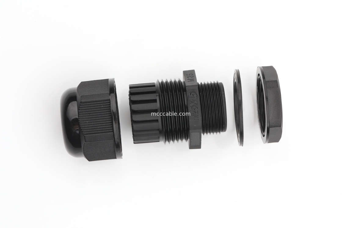 M25 Shell de conector impermeável industrial com 3Pin/4Pin/6Pin/7Pin/8Pin Suporta processamento de fio personalizado OEM / ODM