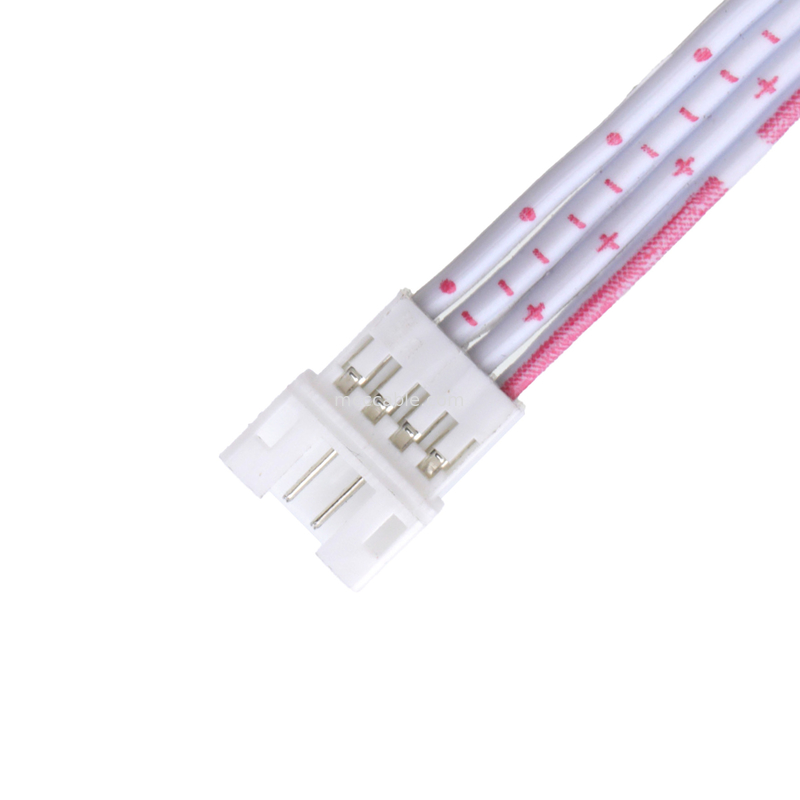 Conector LHE de 4 pines de cabo de fita plana flexível de macho para fêmea para projetos de áudio de engenharia eletrónica