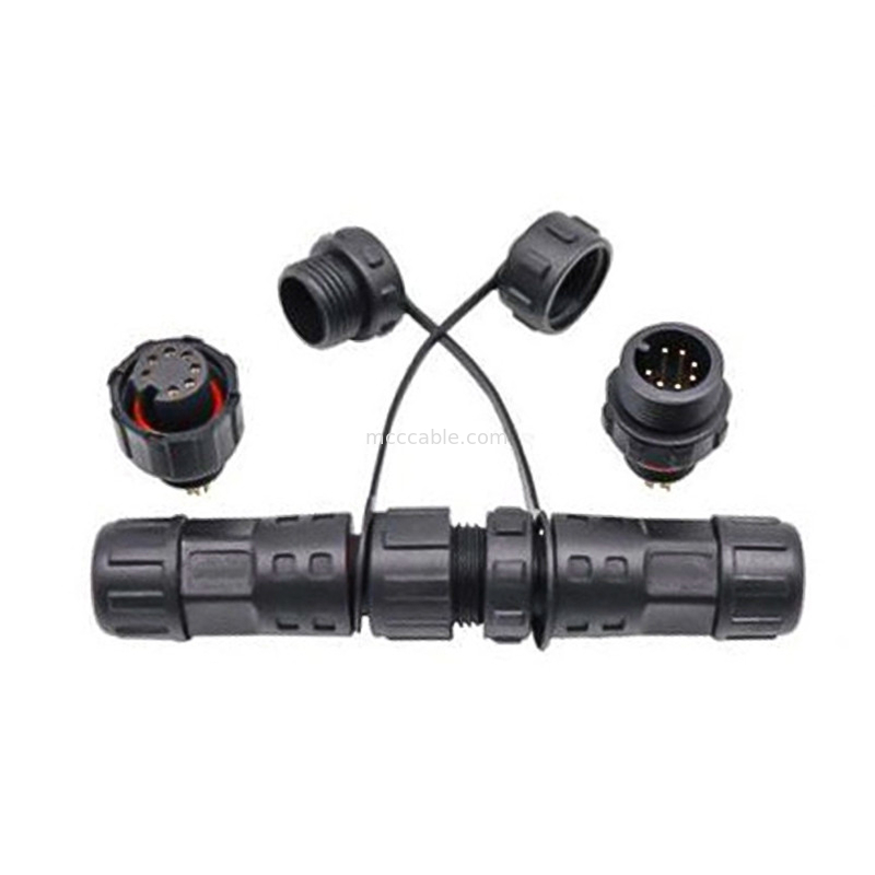 Conector circular de 8 pinos impermeável de qualidade industrial M12 Conector de exibição de lvds de cabo moldado feminino