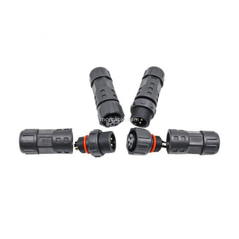 Conector circular de 8 pinos impermeável de qualidade industrial M12 Conector de exibição de lvds de cabo moldado feminino