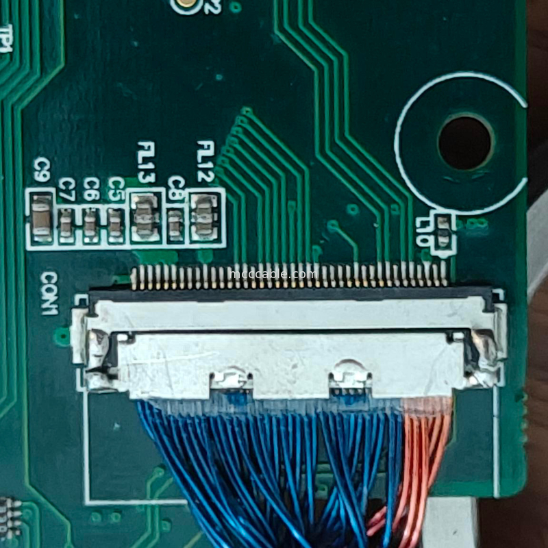 Comprimento personalizado LVDS Micro cabo coaxial 0.4mm 20453z-030 SD para 20347 Com bloqueio mecânico