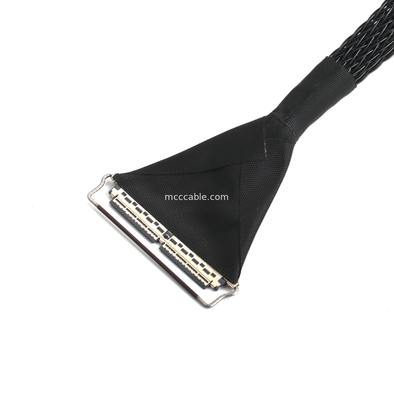 Cabo Micro-Coaxial de 40 pinos, Passo de 0,4 mm, Dupla Blindagem para EDP/LVDS