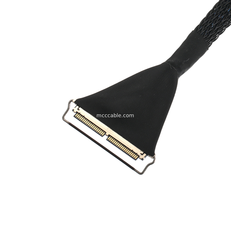 Cabo Micro-Coaxial de 40 pinos, Passo de 0,4 mm, Dupla Blindagem para EDP/LVDS