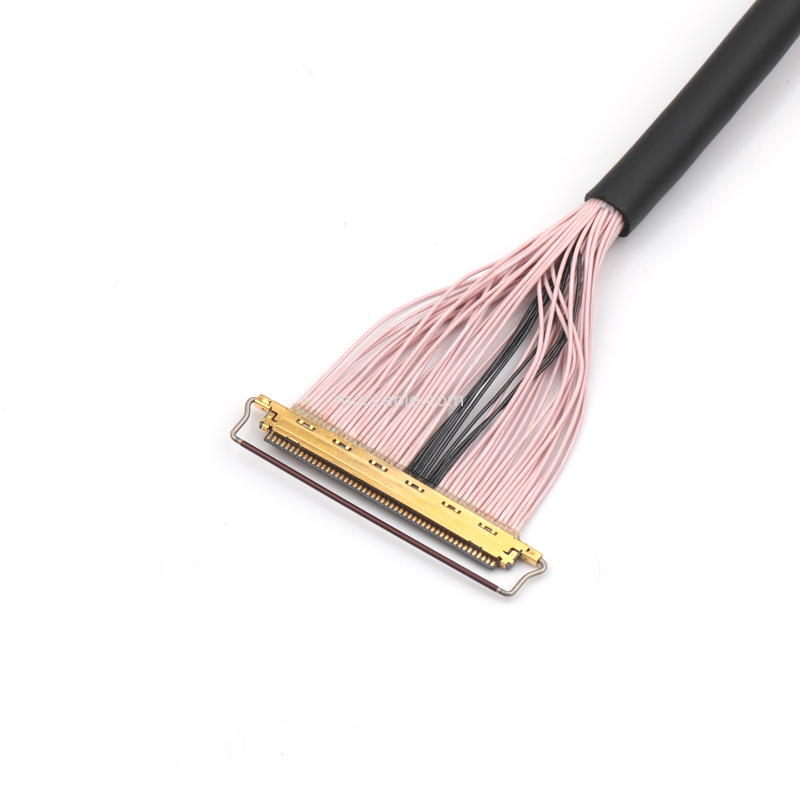 Cabo Micro-Coaxial de 50 pinos, passo de 0,4 mm, blindado, para transmissão de dados de alta velocidade