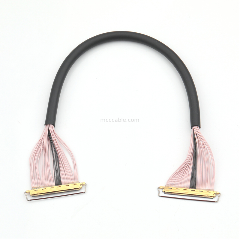 Cabo Micro-Coaxial de 50 pinos, passo de 0,4 mm, blindado, para transmissão de dados de alta velocidade