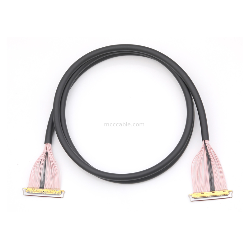 Cabo Micro-Coaxial de 50 pinos, passo de 0,4 mm, blindado, para transmissão de dados de alta velocidade