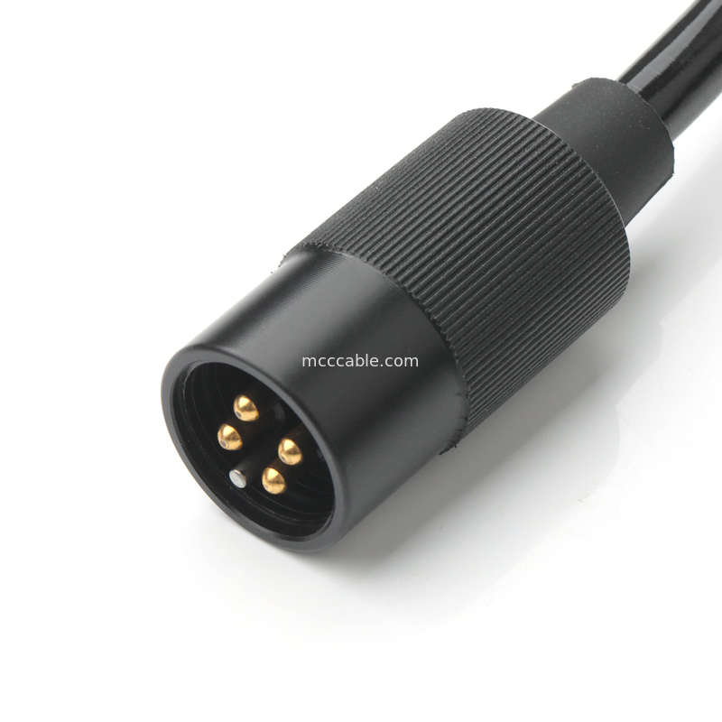 Reunião de cabo de alimentação de 4 núcleos Conector de 2 pinos 600V 125°C com tubo de contração térmica