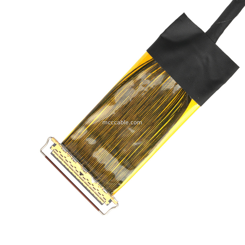 Montagem de cabo micro-coaxial de 50 pines com fio blindado AWG38 para dados de alta velocidade
