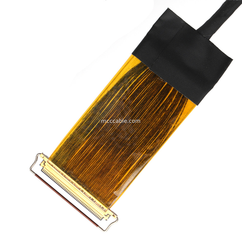 Montagem de cabo micro-coaxial de 50 pines com fio blindado AWG38 para dados de alta velocidade