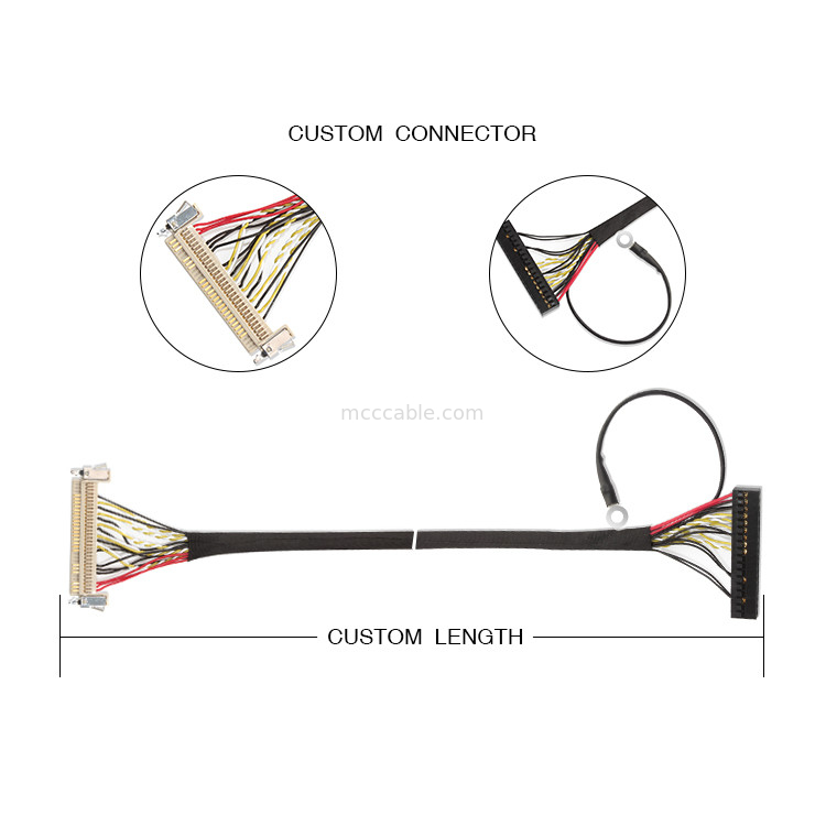 30 conjunto de cabo do Pin LVDS, 51 cabo do Pin FI X30HL-B Lvds para o painel do Lcd