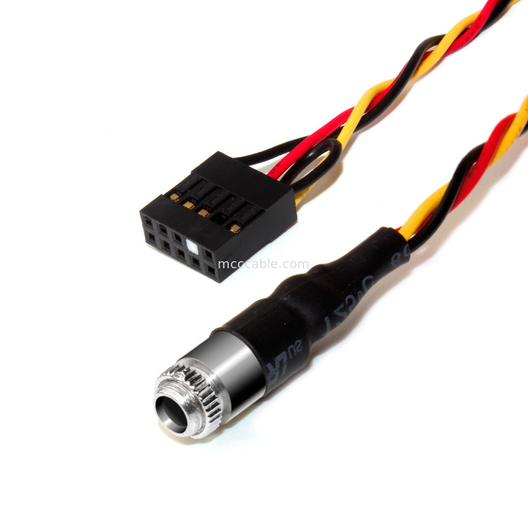 JAQUE AUDIO da MONTAGEM do PAINEL do ENCABEÇAMENTO 3.5MM de Molex 22-55-2101 do PASSO de 10POS 2.54MM