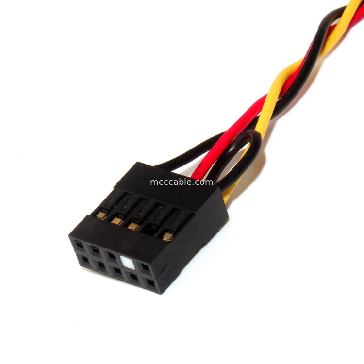 JAQUE AUDIO da MONTAGEM do PAINEL do ENCABEÇAMENTO 3.5MM de Molex 22-55-2101 do PASSO de 10POS 2.54MM
