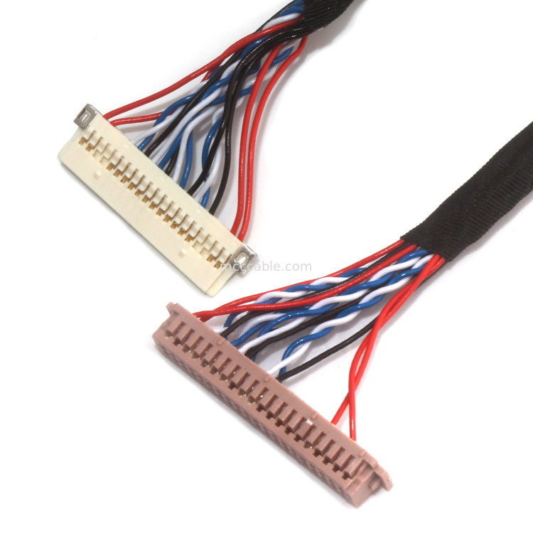 Conjuntos de cabo coaxial do UL os micro, HORAS Lvds de JAE cabografam 30 Pin Fi X30 a Df13 30ds 1.25c