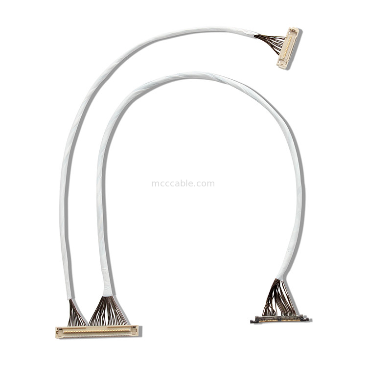Conector da exposição de 46 lvds do comprimento do cabo coaxial DF36 40P 0.4SD 150MM Calibre de diâmetro de fios Calibre de diâmetro de fios 42 micro