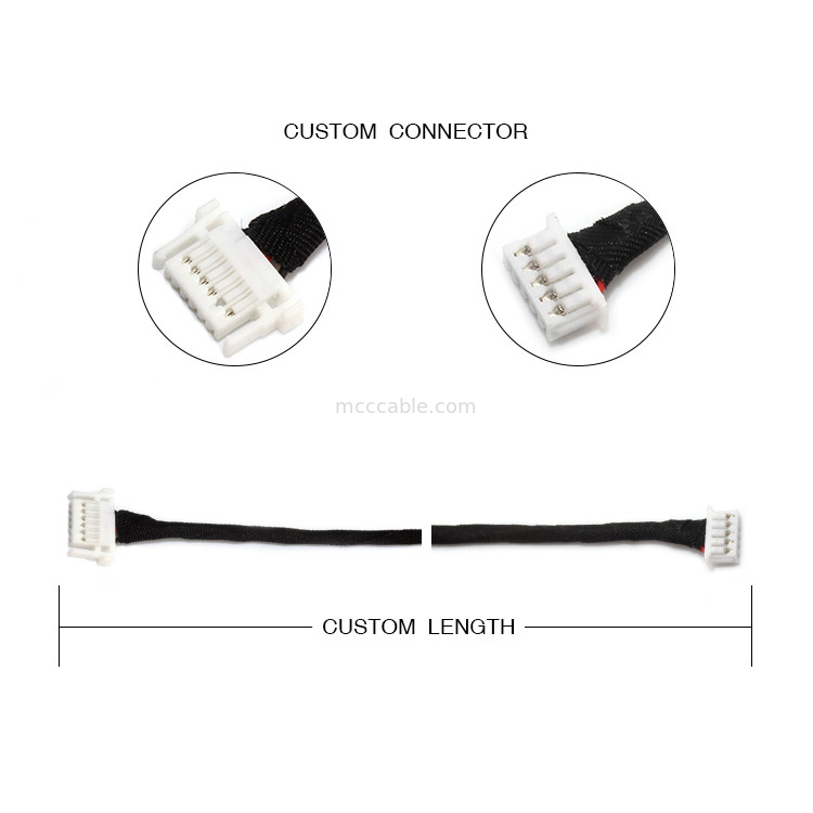 Chicote de fios SHJP-06V-S do fio de JST (HF) 6pin ao motorista do diodo emissor de luz de Molex 51021-0500 5pin FCII