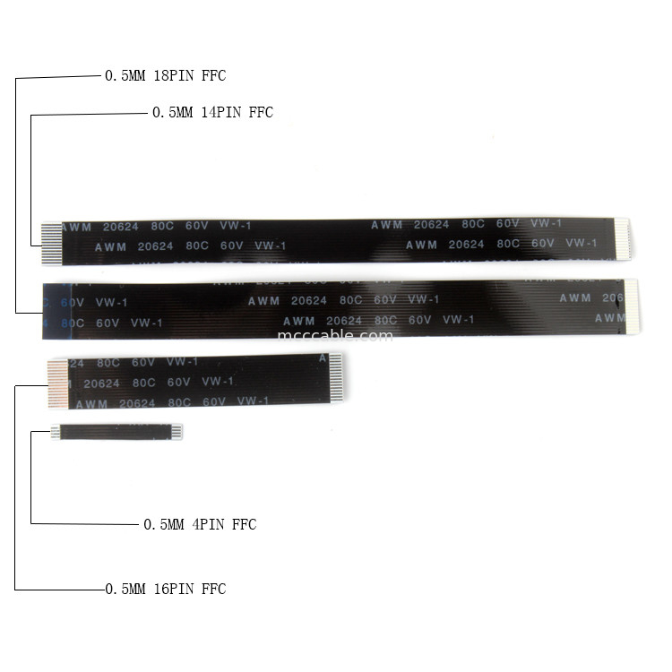 4 cabo do Pin FFC FPC, cabo de fita do OEM FFC para o conector da exposição dos lvds da impressora