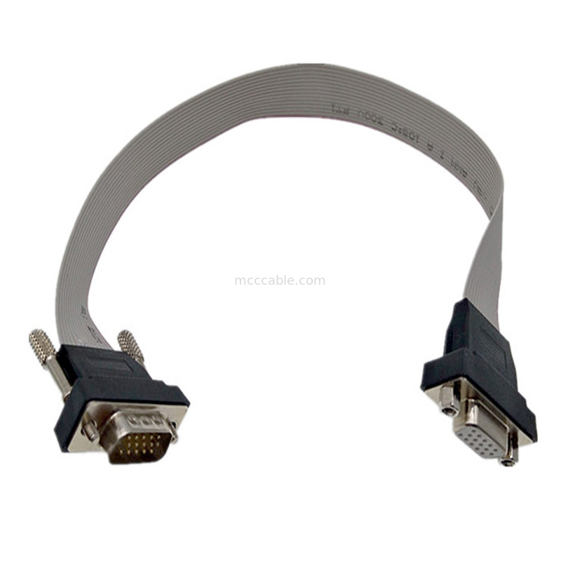Homem de VGA HDB15 ao conector fêmea da exposição dos lvds do conector do cabo de fita 15pin