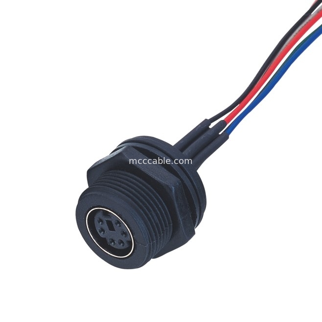 DM WF 6 Pin Mini Din Cable, conector reto da exposição dos lvds do cabo de IP67 Isobus