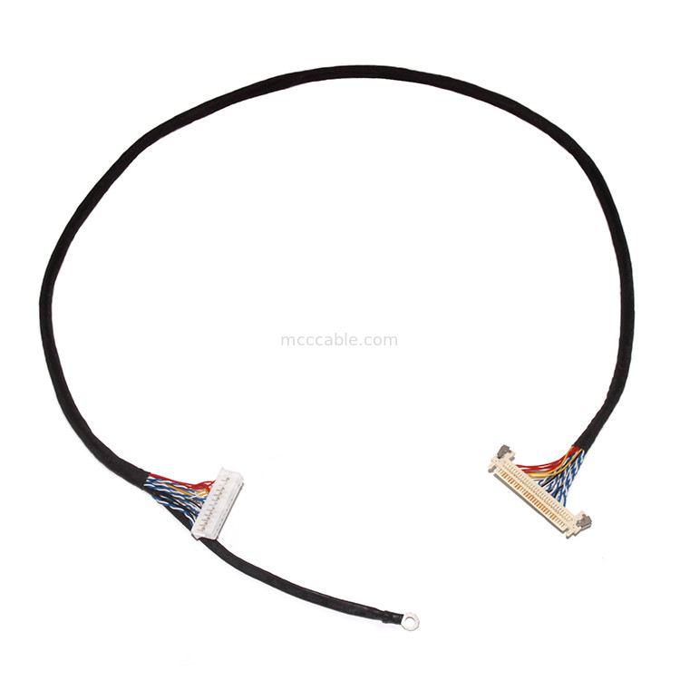 Customize comprimento 2.0mm Pitch Lvds Cable Assembly 30 pin  DF11-24DS-2C para FI-X3OHL OEM/ODM