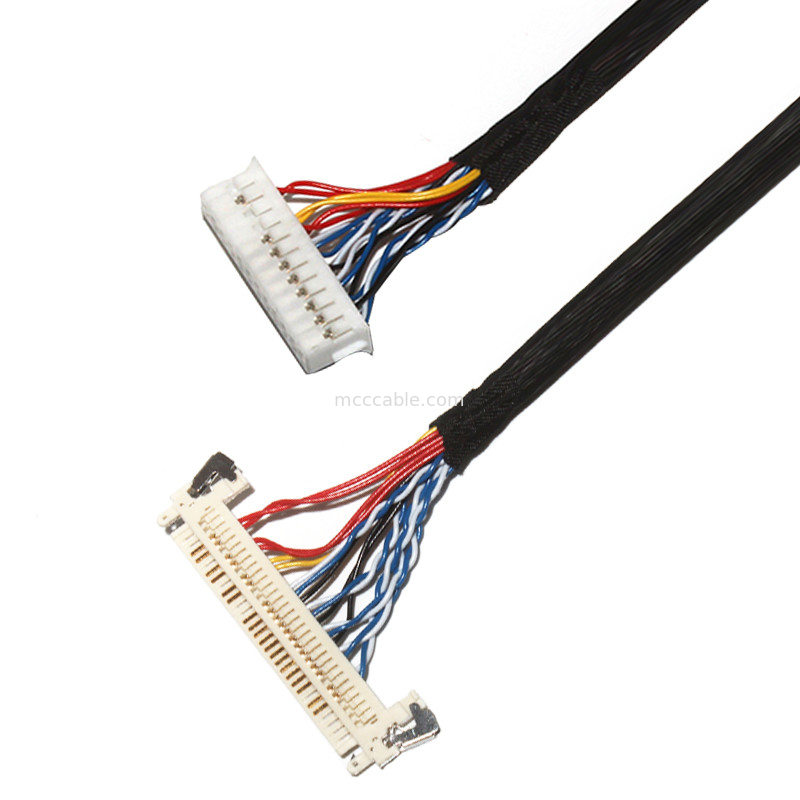 Customize comprimento 2.0mm Pitch Lvds Cable Assembly 30 pin  DF11-24DS-2C para FI-X3OHL OEM/ODM
