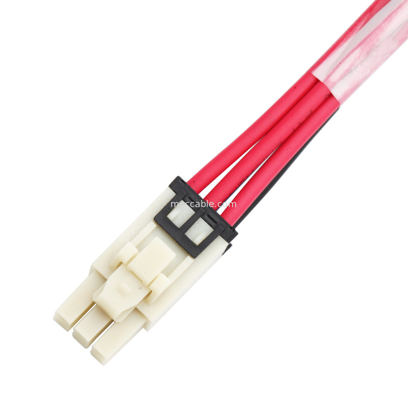 6 conjunto de chicote de fios Molex do fio do comprimento do Pin 100mm 1722582106 a 4 Pin TE 208130-1