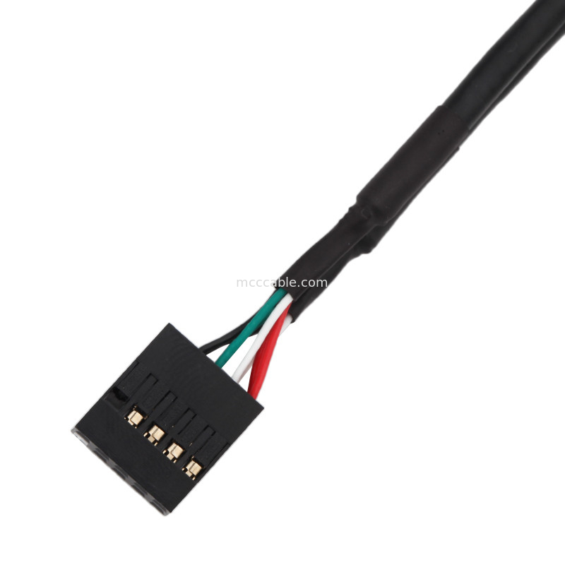 Conjunto de cabo 2×5 do chicote de fios do fio do comprimento de HSG 100mm Pin Black To PHD-2×5P