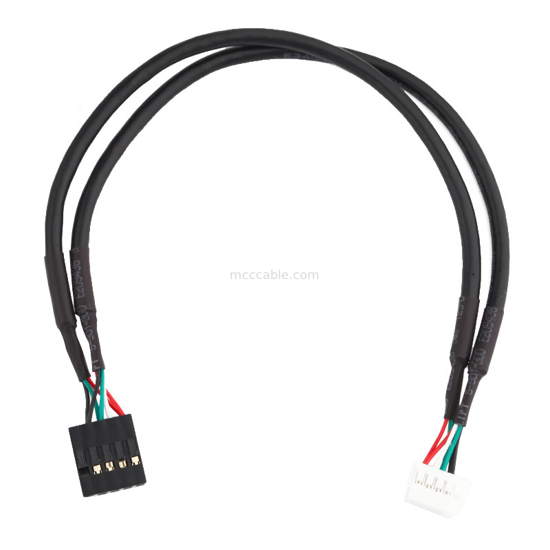 Conjunto de cabo 2×5 do chicote de fios do fio do comprimento de HSG 100mm Pin Black To PHD-2×5P