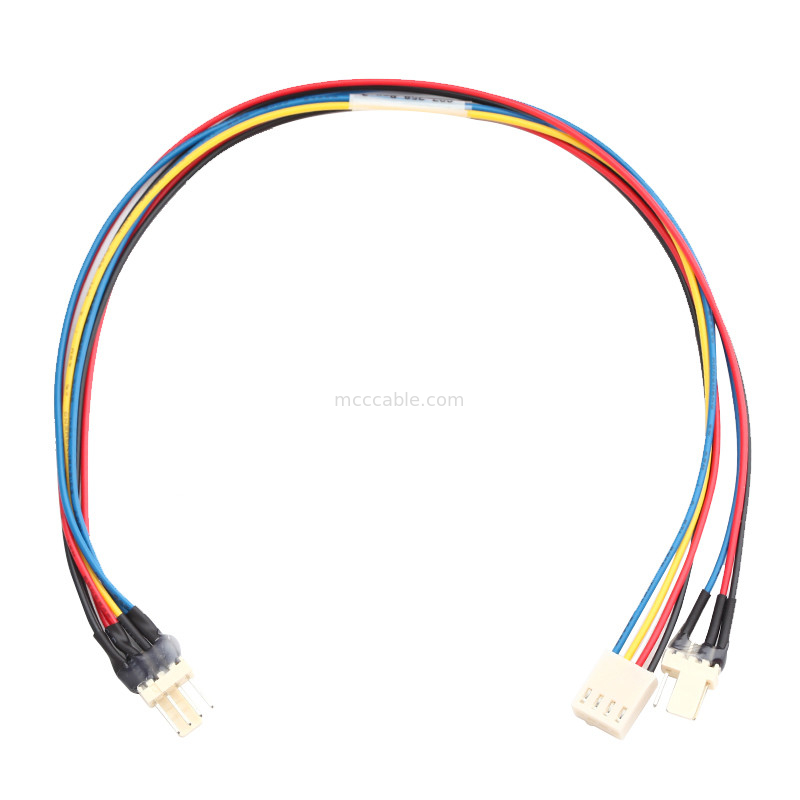 JST JH 2.5mm 4 cabo do conector de pino dos lvds 4 do conjunto de cabo do fã Y do fio de Pin Molex 4
