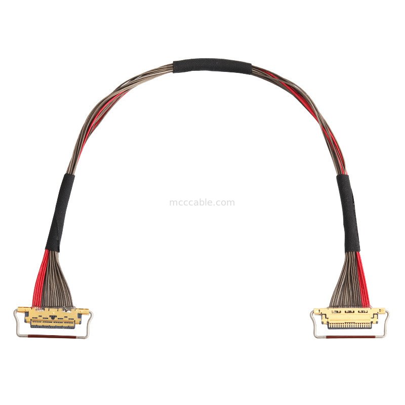 UL EDP LVDS cabo coaxial 0,4mm Pitch 20633-220T-01S 20 pin comprimento personalizado