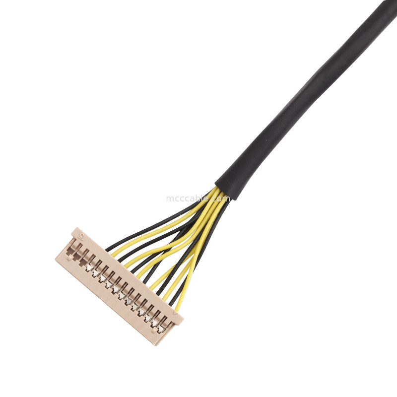 Cabo Wl 1025h-15p do chicote de fios do fio do comprimento 100mm ao conjunto de cabo do Wl 1253h-15p Lvds
