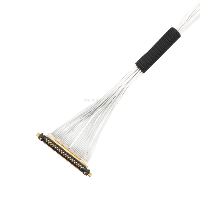 Reunião de cabo de UAV Lvds Edp Reunião de cabo de 0,25 mm Pitch 20531-034T-02 To Jst Auhr-05v-H 34 Pin Micro cabo coaxial