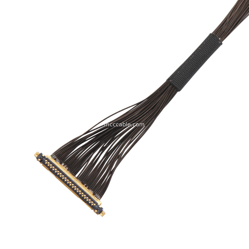 Reunião de cabo de UAV Lvds Edp Reunião de cabo de 0,25 mm Pitch 20531-034T-02 To Jst Auhr-05v-H 34 Pin Micro cabo coaxial