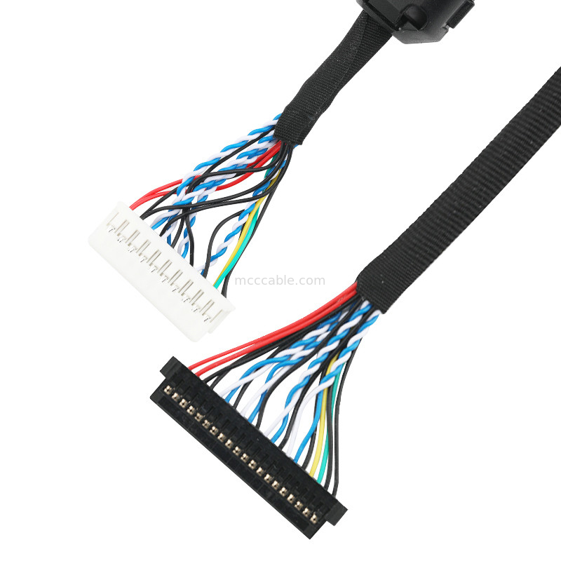 Conjunto de cabo JST do EDP de LVDS PHDR-20V ao cabo do conector dos lvds de JAE FI-S20S