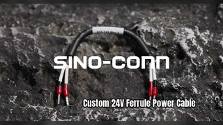 Solução personalizada de conjunto de cabo de alimentação com virola 24V 18AWG