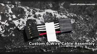 Solução personalizada de conjunto de cabo de 6 fios HX25402 6Y 50mm