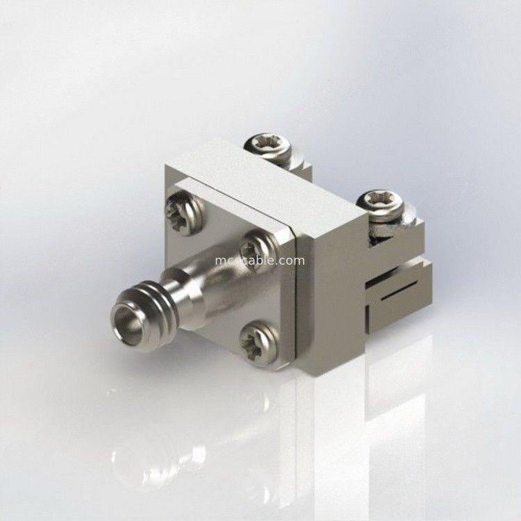 Conector reto coaxial do PWB RF da montagem da borda do milímetro Solderless do conector 1,85 do RF do anteparo