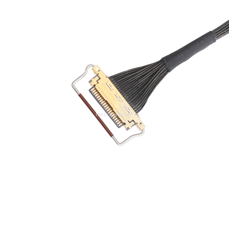 Tipo de acoplamento horizontal conector micro-coaxial do passo 20453-220t-03 do conjunto de cabo 0.5mm do Oem Lvds