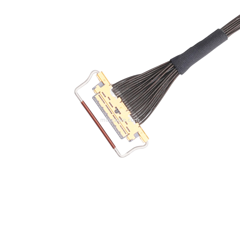 Tipo de acoplamento horizontal conector micro-coaxial do passo 20453-220t-03 do conjunto de cabo 0.5mm do Oem Lvds